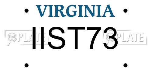 IIST73 Virginia License Plate