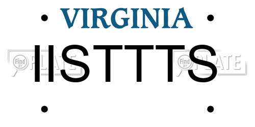 IISTTTS Virginia License Plate