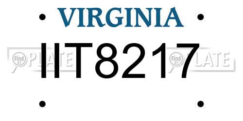 IIT8217 Virginia License Plate