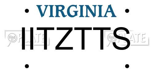 IITZTTS Virginia License Plate