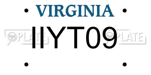 IIYT09 Virginia License Plate