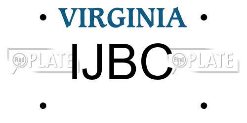 IJBC Virginia License Plate