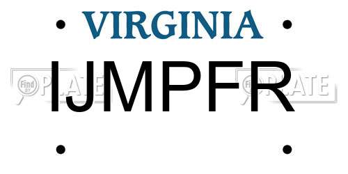 IJMPFR Virginia License Plate