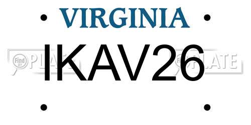 IKAV26 Virginia License Plate