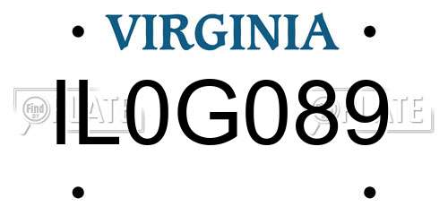 IL0G089 Virginia License Plate
