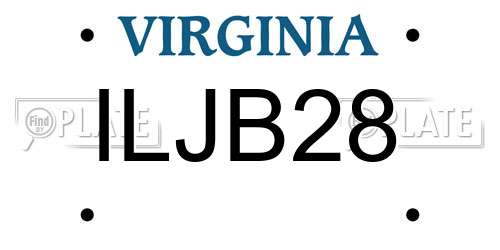 ILJB28 Virginia License Plate