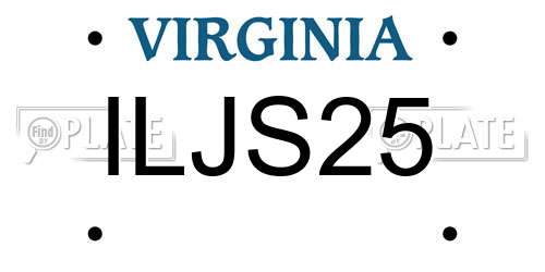 ILJS25 Virginia License Plate