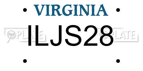 ILJS28 Virginia License Plate