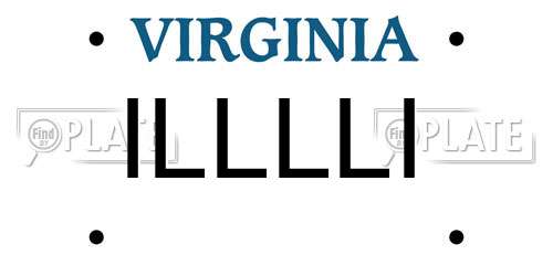 ILLLLI Virginia License Plate