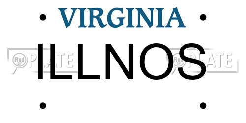 ILLNOS Virginia License Plate