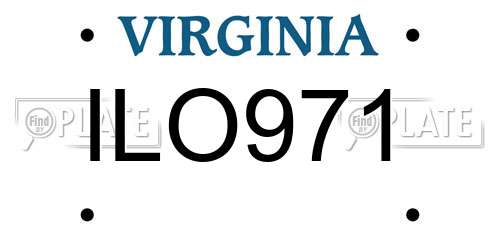 ILO971 Virginia License Plate