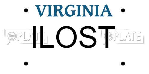 ILOST Virginia License Plate