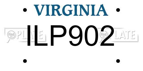 ILP902 Virginia License Plate