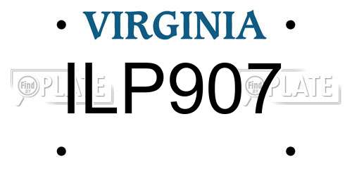 ILP907 Virginia License Plate