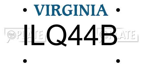 ILQ44B Virginia License Plate