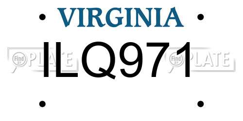 ILQ971 Virginia License Plate