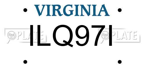 ILQ97I Virginia License Plate