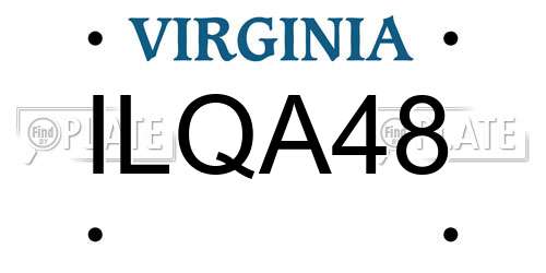 ILQA48 Virginia License Plate