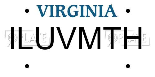 ILUVMTH Virginia License Plate