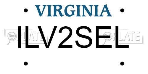 ILV2SEL Virginia License Plate
