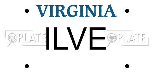 ILVE Virginia License Plate