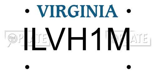 ILVH1M Virginia License Plate