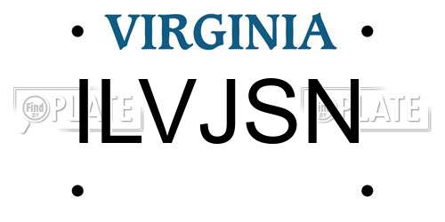 ILVJSN Virginia License Plate