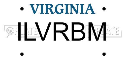 ILVRBM Virginia License Plate