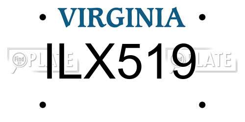 ILX519 Virginia License Plate