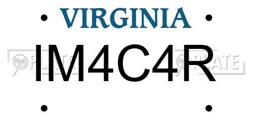 IM4C4R Virginia License Plate