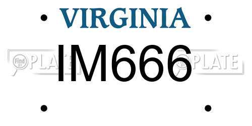 IM666 Virginia License Plate