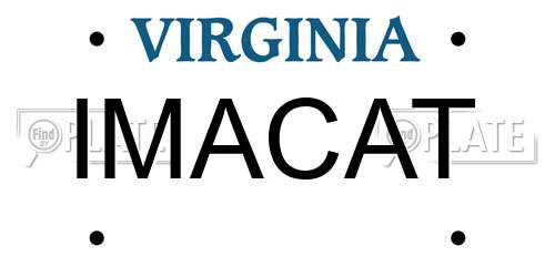 IMACAT Virginia License Plate