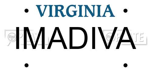 IMADIVA Virginia License Plate