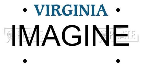 IMAGINE Virginia License Plate
