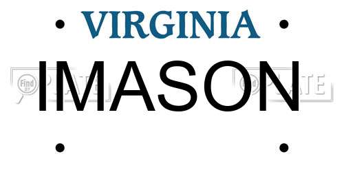 IMASON Virginia License Plate