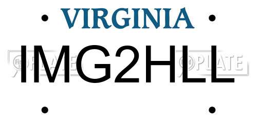 IMG2HLL Virginia License Plate