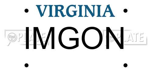IMGON Virginia License Plate