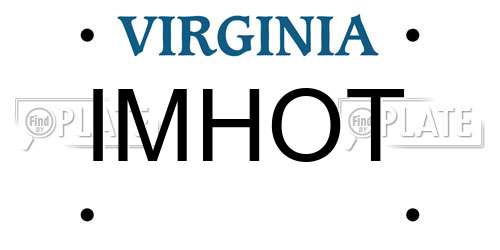 IMHOT Virginia License Plate