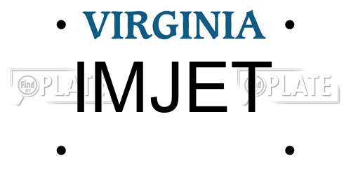 IMJET Virginia License Plate