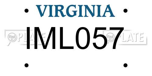 IML057 Virginia License Plate