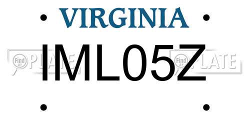 IML05Z Virginia License Plate
