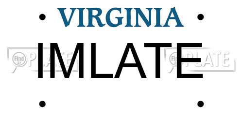 IMLATE Virginia License Plate