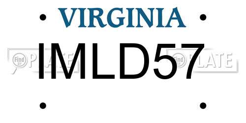 IMLD57 Virginia License Plate