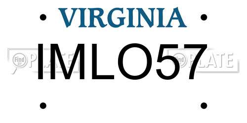 IMLO57 Virginia License Plate