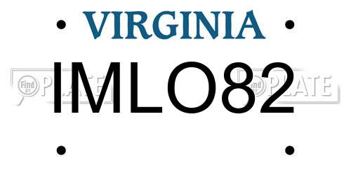 IMLO82 Virginia License Plate