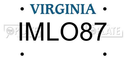 IMLO87 Virginia License Plate