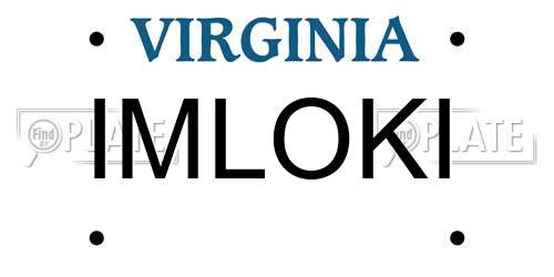 IMLOKI Virginia License Plate