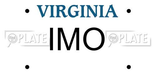 IMO Virginia License Plate