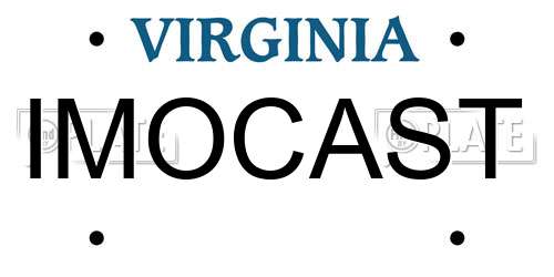 IMOCAST Virginia License Plate