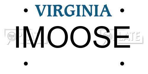 IMOOSE Virginia License Plate